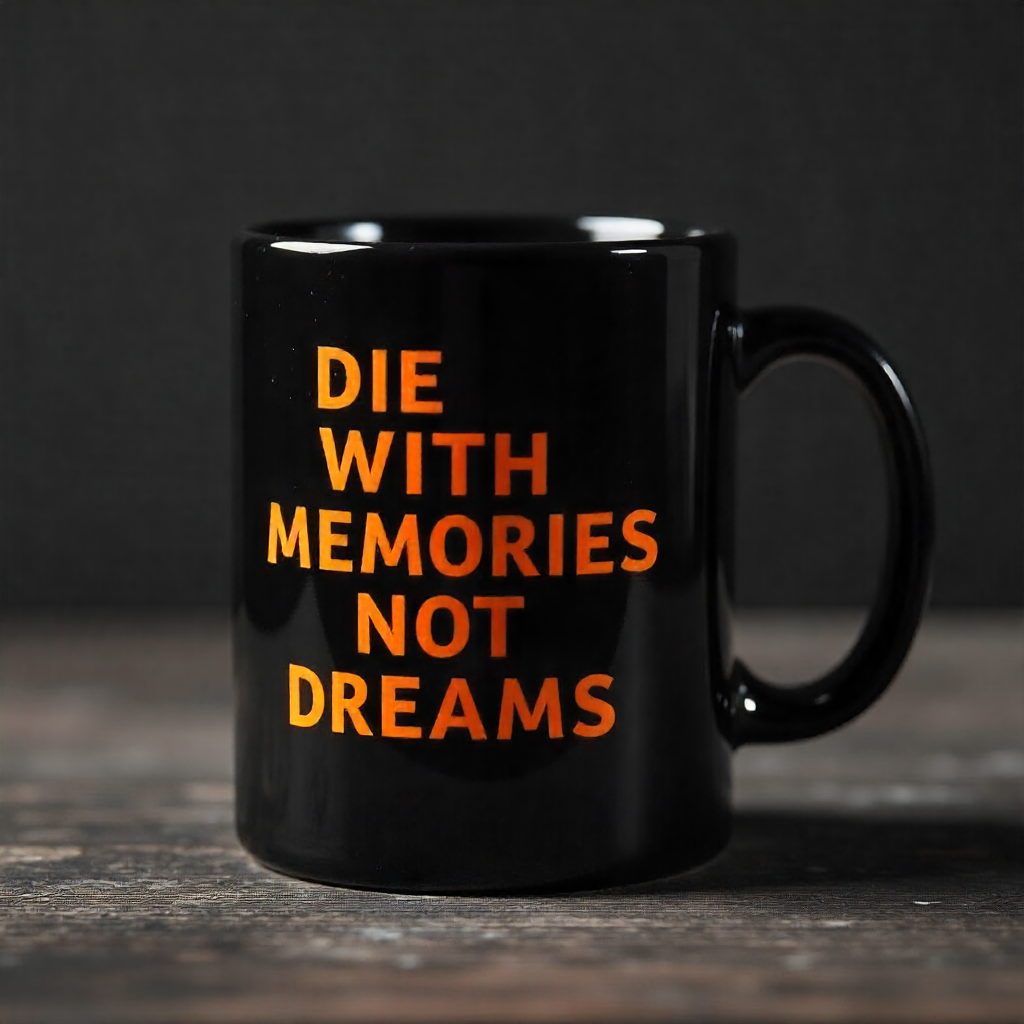 Black Printed Mug