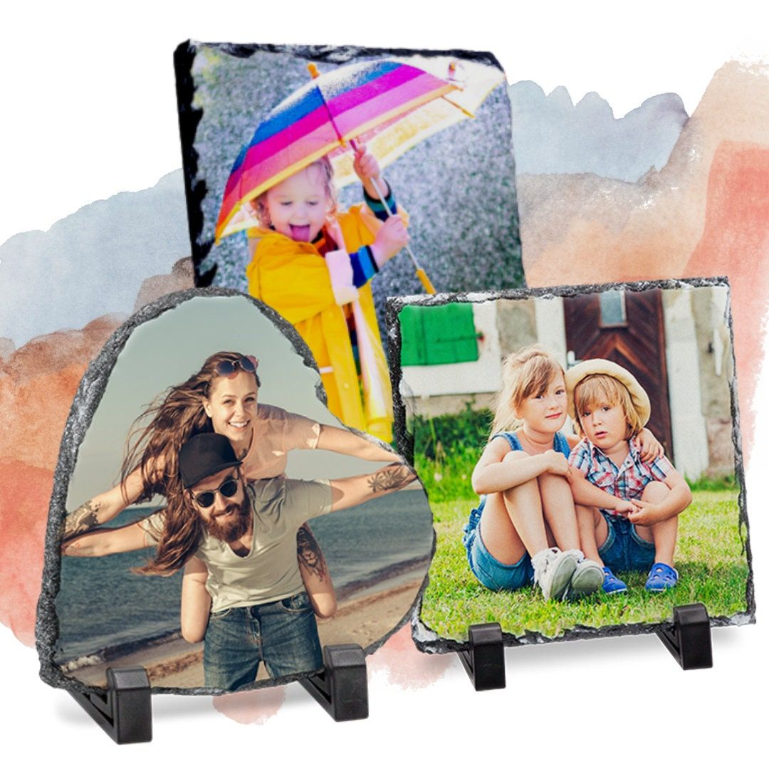 Customised Printable Photo Stone Plaque